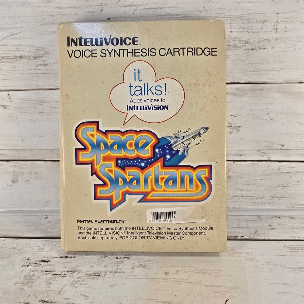 Space Spartans Mattel Intellivision IntelliVoice Game Cartridge CIB 1982 3416